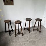 Oak bistro stools 1950