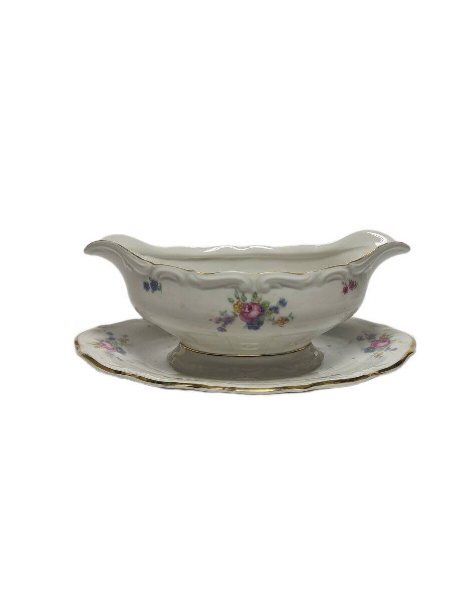 Art Deco gravy boat from Tielsch / Walbrzych, Poland, 1950s