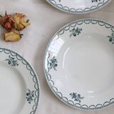 Hollow plate 4, terre de fer, Céranord, vintage French