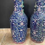 Paire de vases chinois en porcelaine de fin 19è siècle
