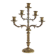 Vintage gilded brass 5-spoke chandelier