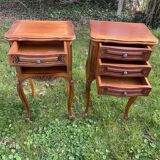 Pair of Bedside Tables Louis XV Style