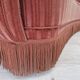 1960s, Danish 3-seater curved sofa, pink-salmon furniture velour, original.