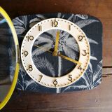 Vintage clock rectangular silent wall clock "palm tree"