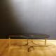Coffee table in smoked glass and chrome by designer Paul Legeard, 70s
