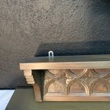 Carved wooden wall shelf