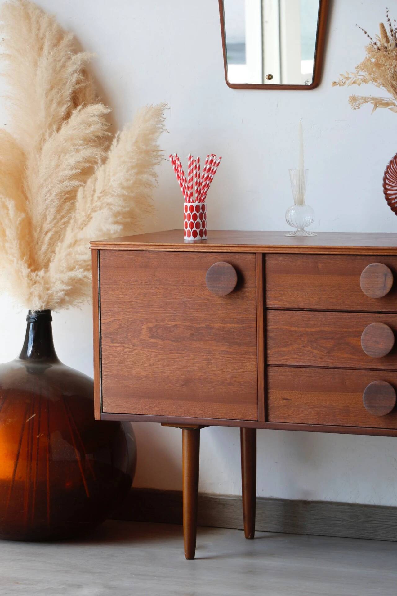 Petite enfilade scandinave sapelli – Design anglais années 60