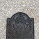 Old cast iron fireplace plate