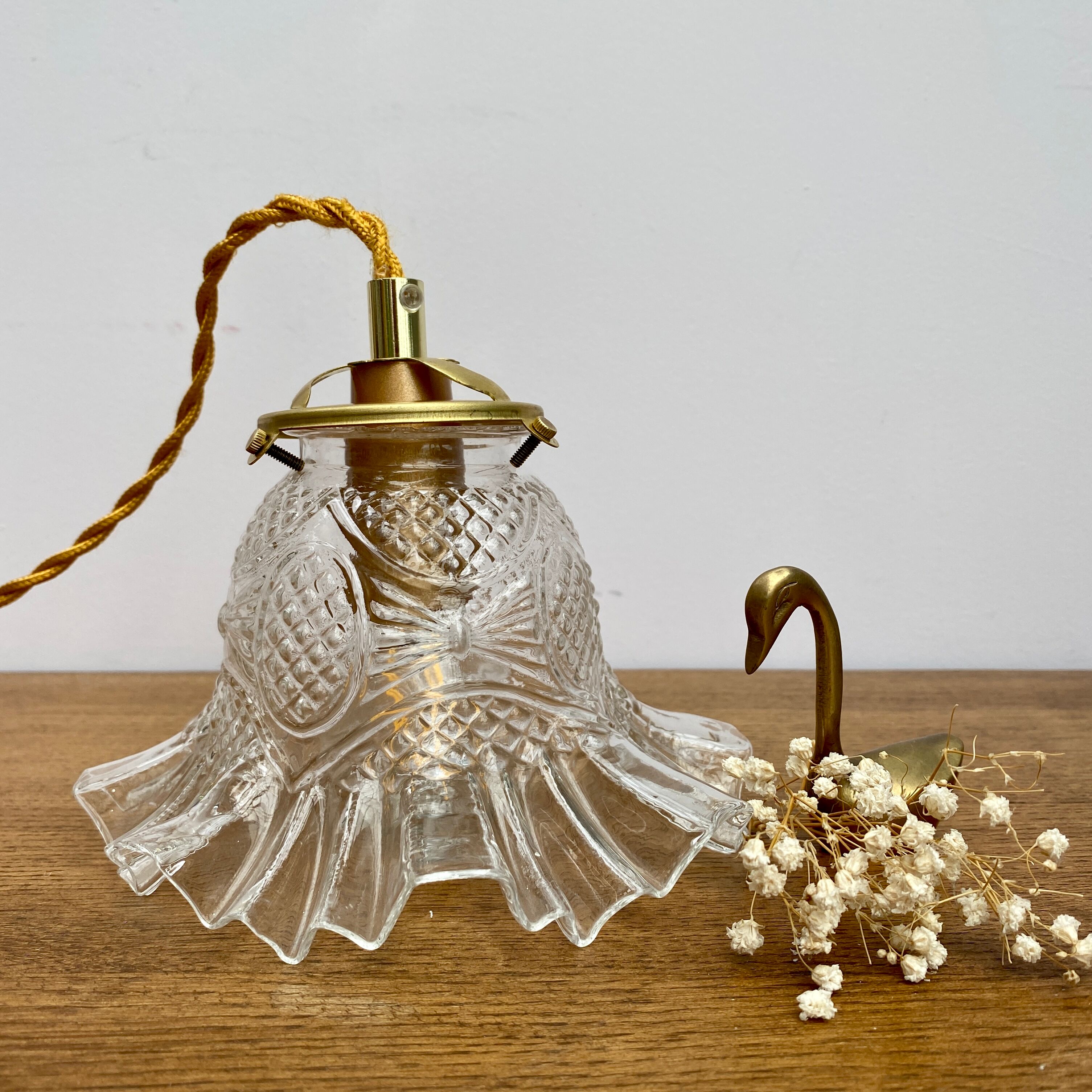Vintage glass tulip walker