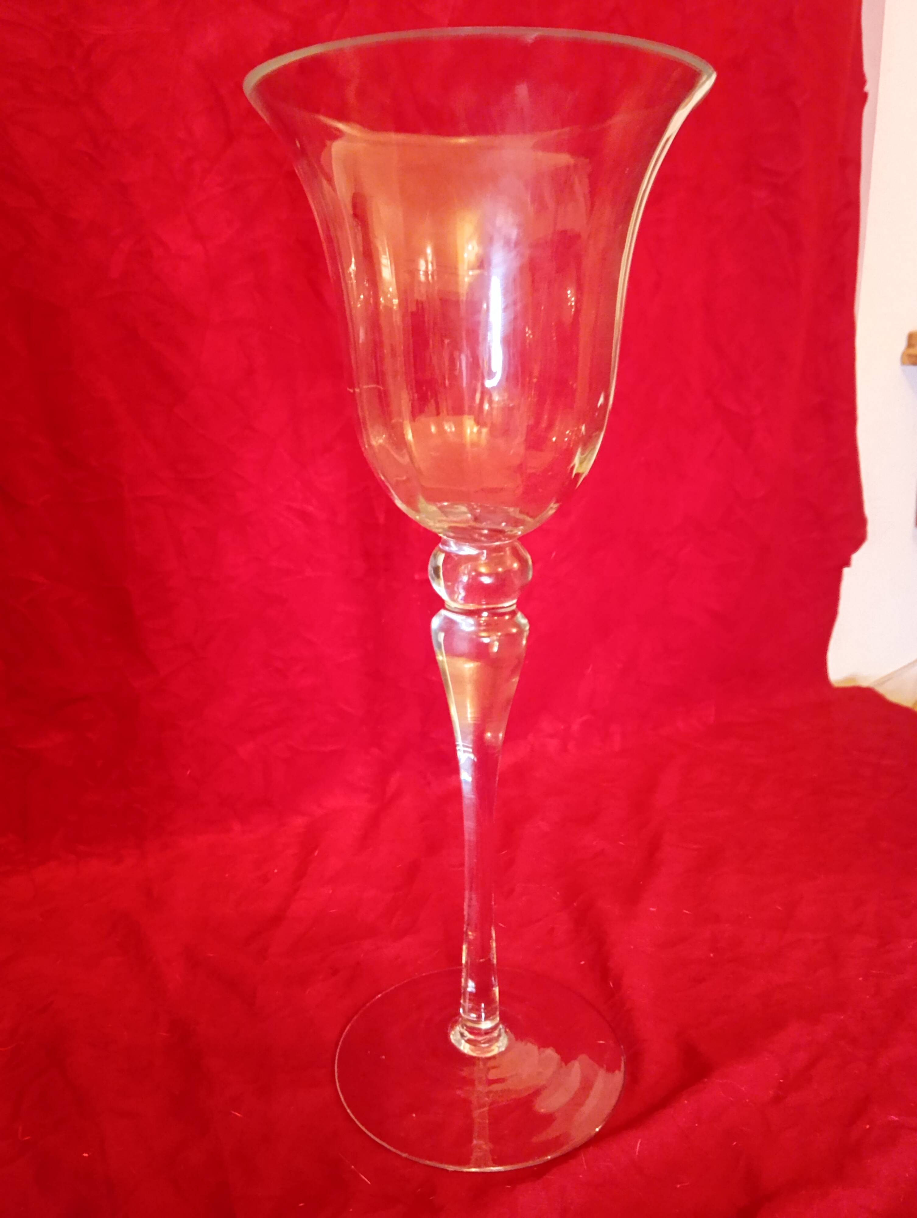 LARGE GLASS TEALIGHT VASE