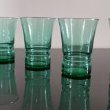 5 verres apéritifs vintage excel vert