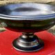 Magnificent ceramic bowl, signed jean marais, black enamel