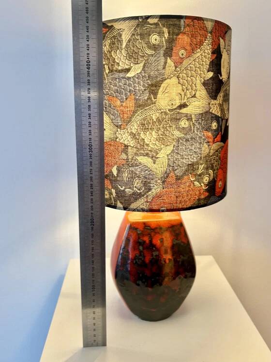Lampe de table sans fil - convient pour le balcon ou la terrasse - fabriquée à partir d'un vase en céramique vintage de S. P. Gerz.