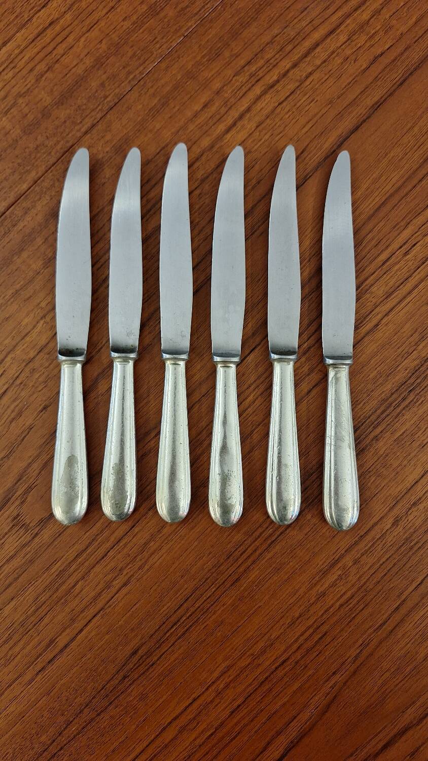 Set of 19th century Christofle silver plated knives