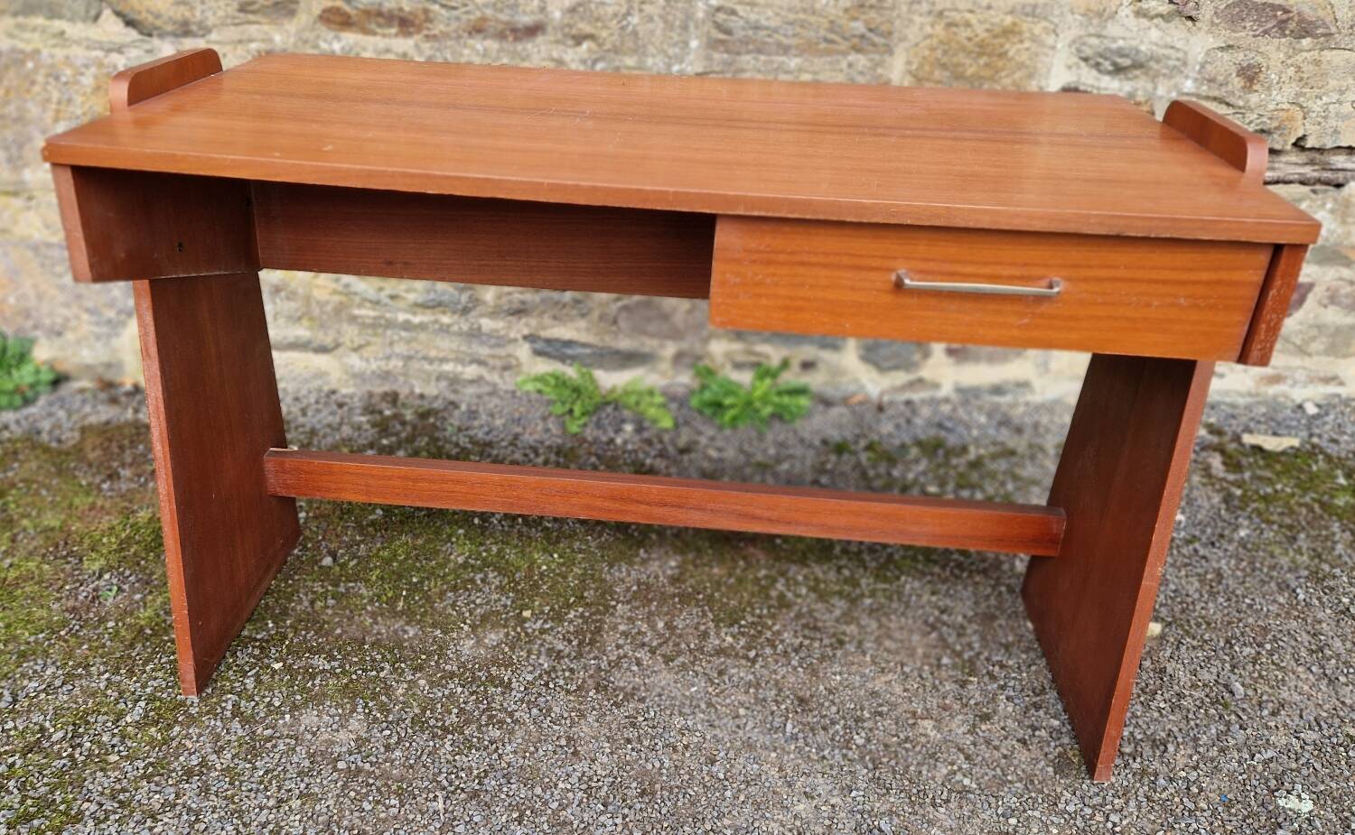 Wood veneer desk, 1970s