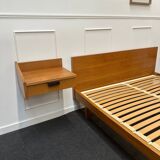 Vintage double bed and bedside tables