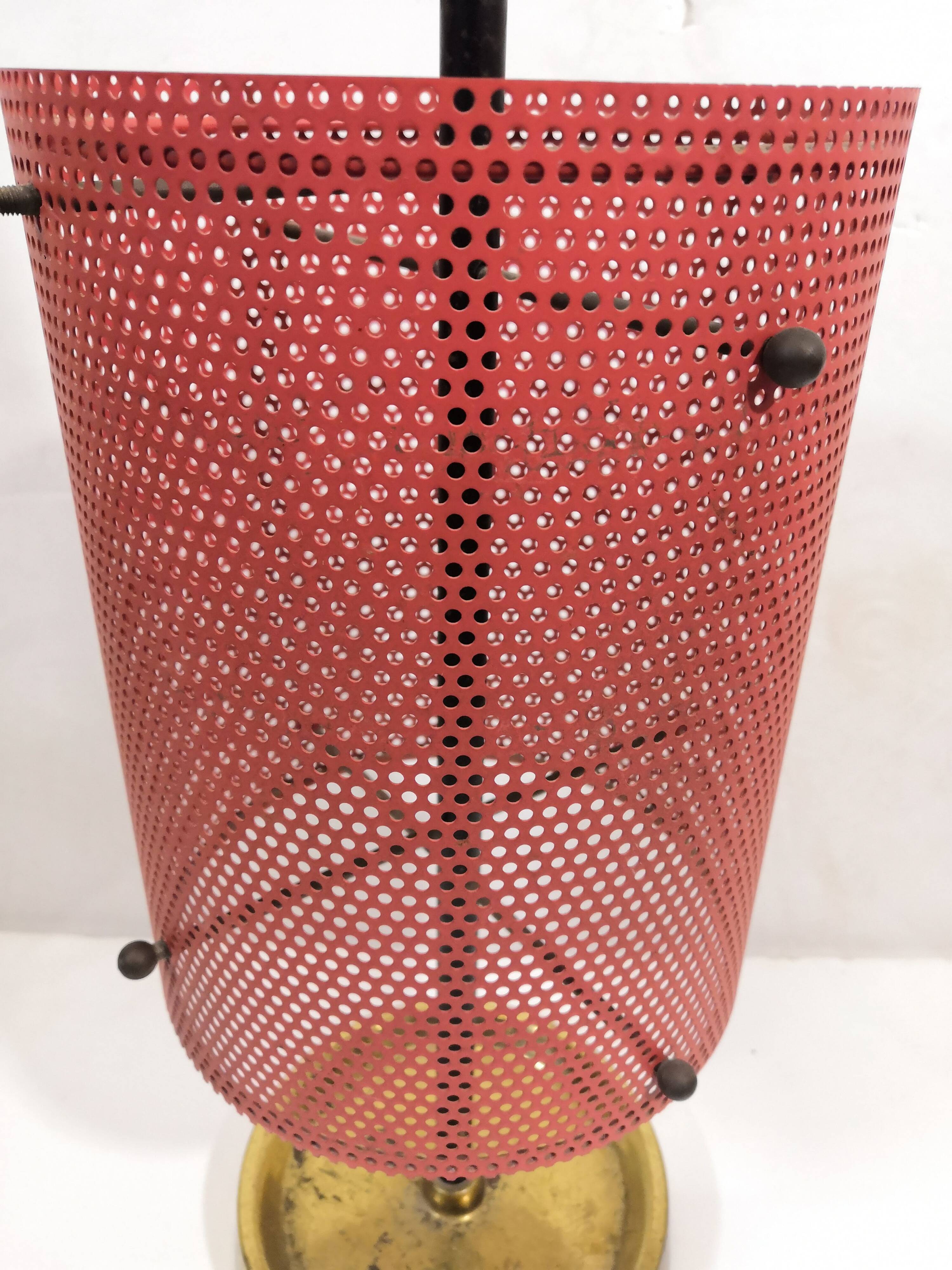Umbrella stand from the 50s in perforated sheet metal