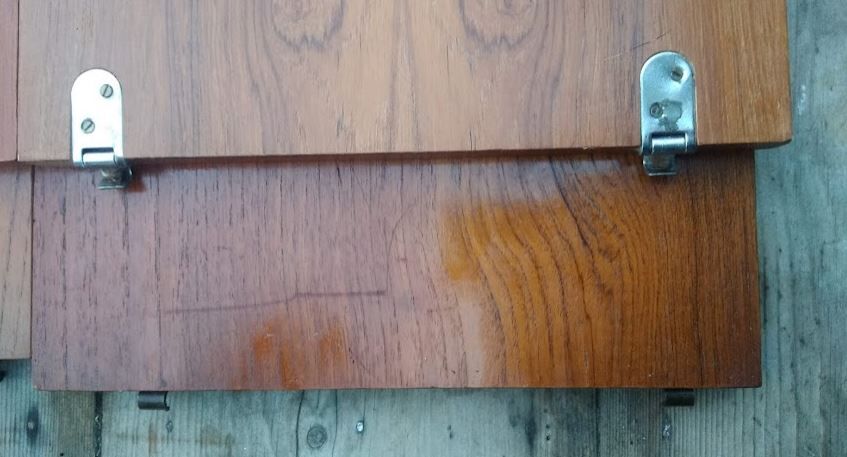 Vintage modular shelf in teak veneer and black metal, Nisse Strinning, 60s (2)