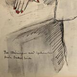 Vintage portait of gentleman and wooman by ink