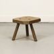 Antique Wabi Sabi Primitive oak stool