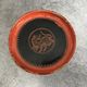 Asia decor animal paint decor of animal paint orange/black indoor laqué