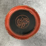 Asia decor animal paint decor of animal paint orange/black indoor laqué