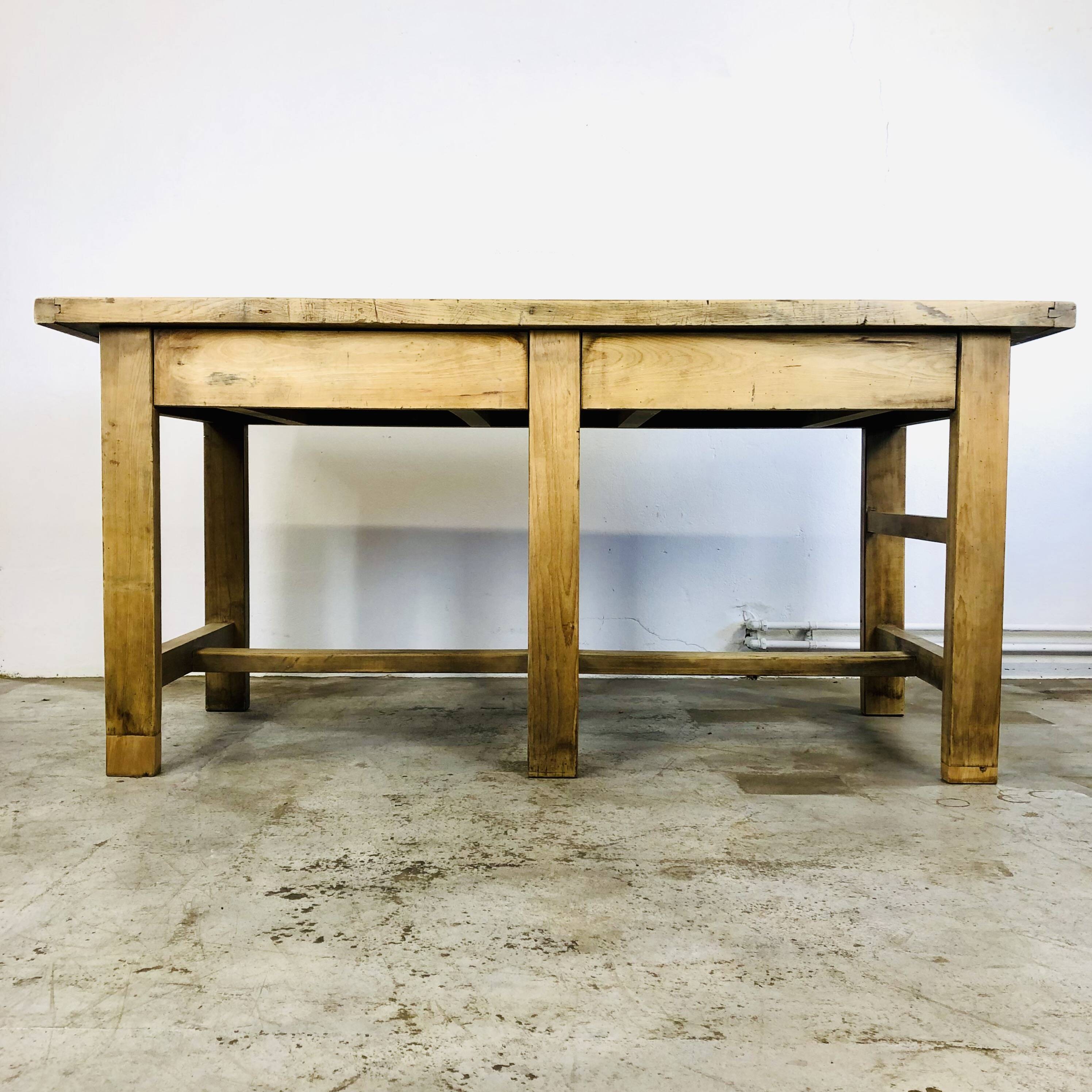 French old beech bakery table