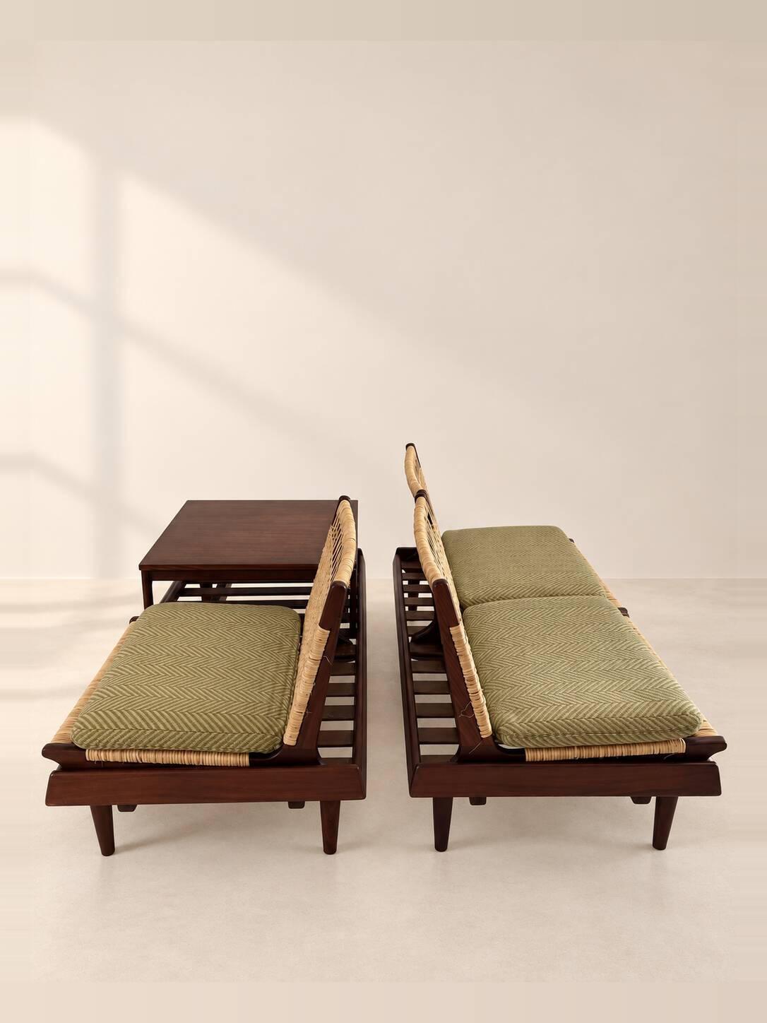 2 canapés modulables de Hans Olsen pour Bramin, Danemark, années 50
