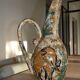 Large antique hand-turned antelope vase