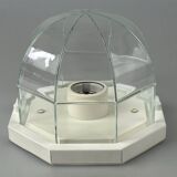 60s 70s ceiling lamp Glashütte Limburg Germany Plafoniere glass & metal