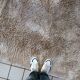 Vintage 1960s Scandinavian shag rug, Flokati style, 200cm x 203cm