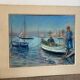 Gouache du port de saint Raphaël