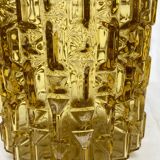 Yellow glass vase