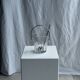 Small glass ice bucket with ladle H13.5
