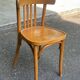 1960s light wood bistro chair signed