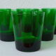 Lot of six vintage green glasses