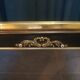 Coffee table in brass and black lacquered metal