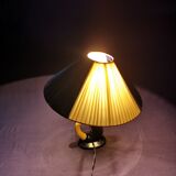 Bedside lamp vintage ceramic black and yellow