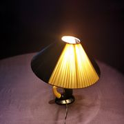 Bedside lamp vintage ceramic black and yellow