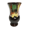 Vase Vallauris en céramique colorée coulant