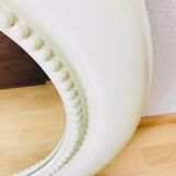 American beige round wall mirror 1970