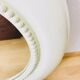 American beige round wall mirror 1970