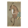 Painted canvas depicting a side view of an Indian horse. Contemporary work.