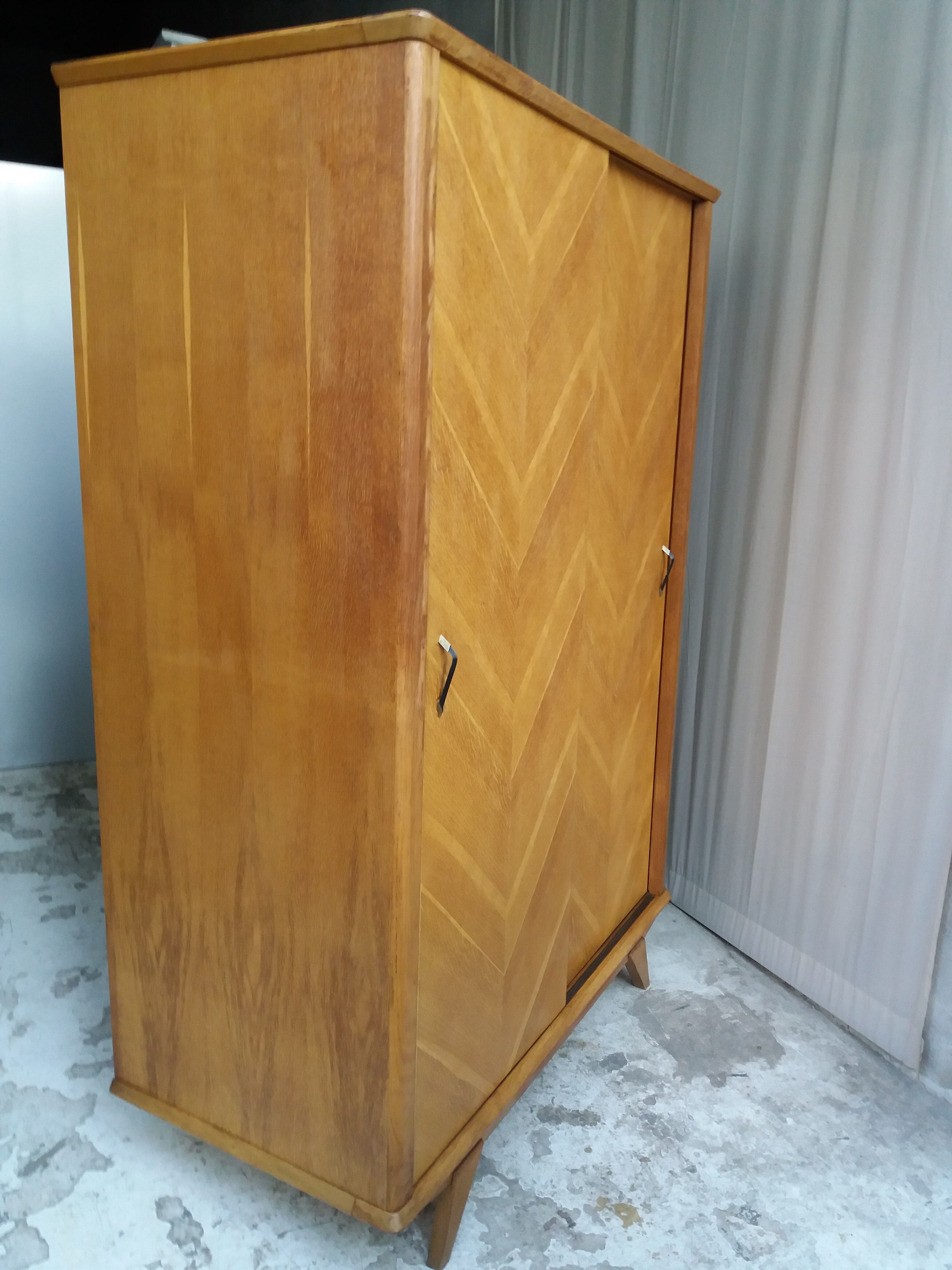 Vintage wardrobe with 2 sliding doors
