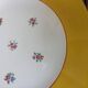 Set of 10 dessert plates with yellow border and floral decoration Sarreguemines