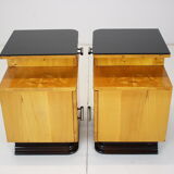 Set of two bedside tables designed by Jindřich Halabala for UP závody, 1950's.