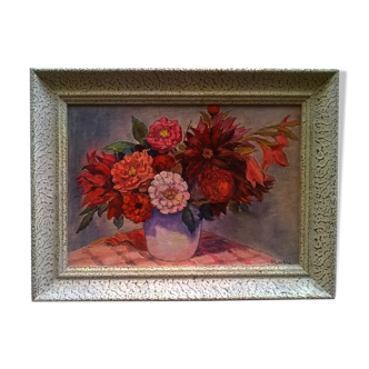 Painting "In the Vase of Flowers" by René Ruby