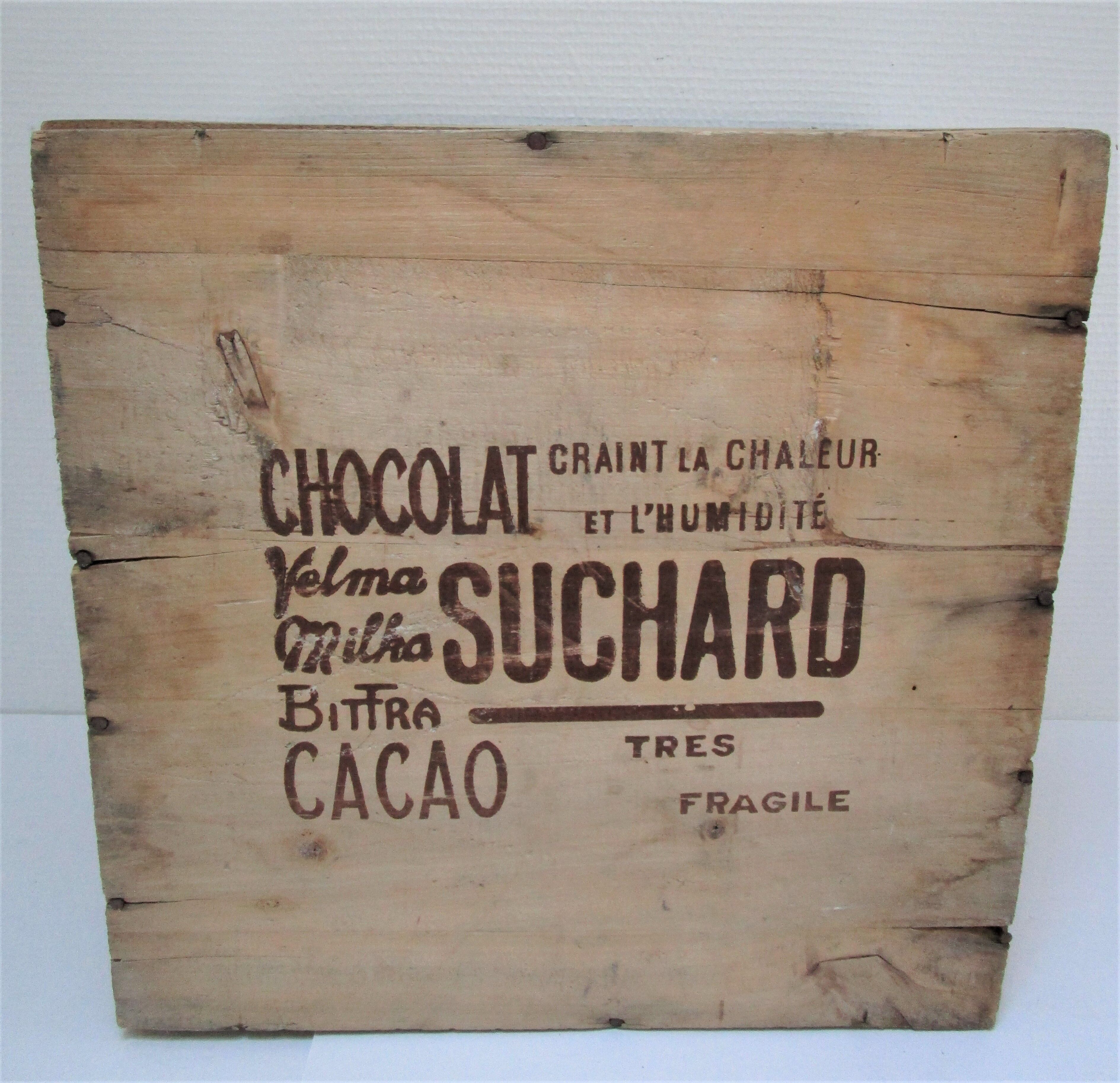 Vintage Skated Wood Case Suchard