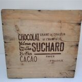 Vintage Skated Wood Case Suchard