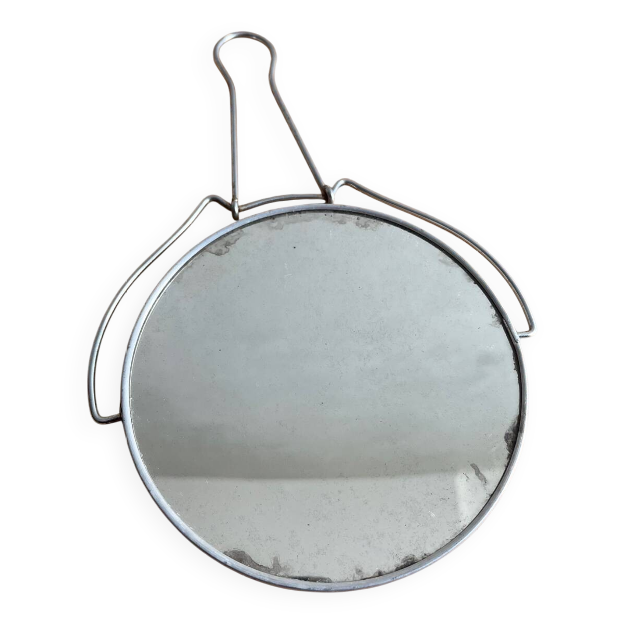 Vintage round barber mirror